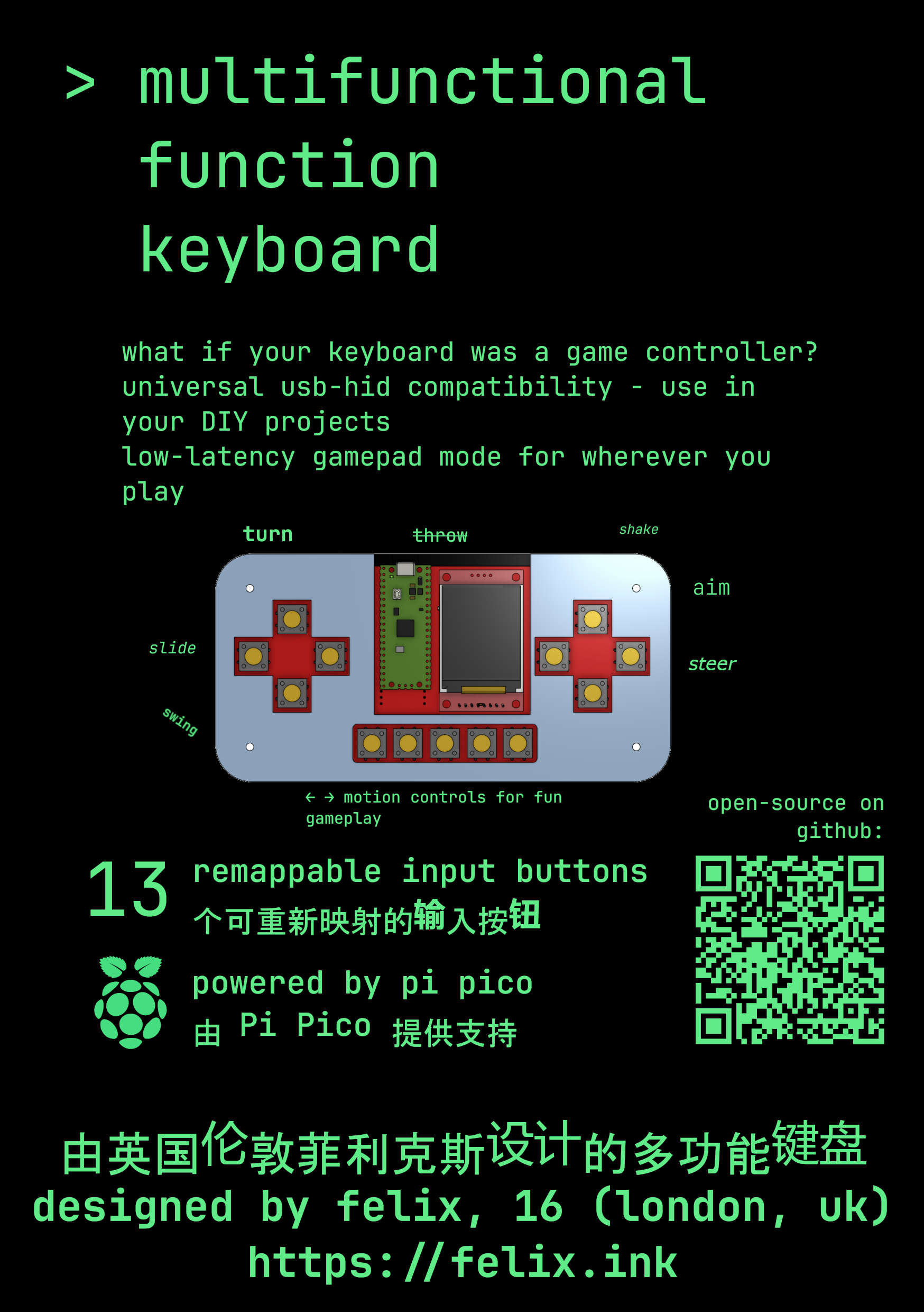 Multifunctional fn keyboard, from the project README