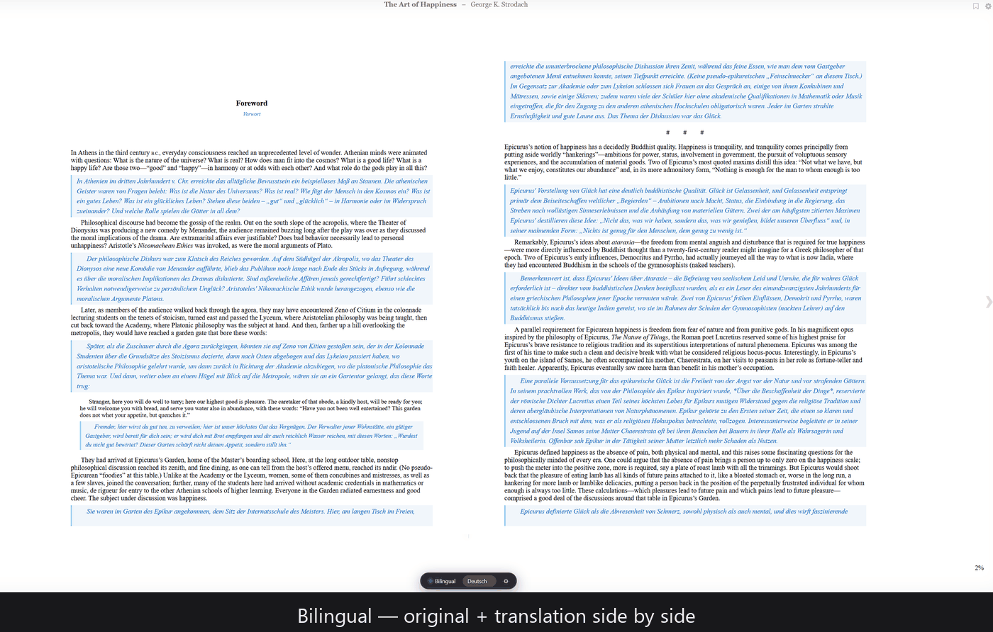 Bilingual reading demo