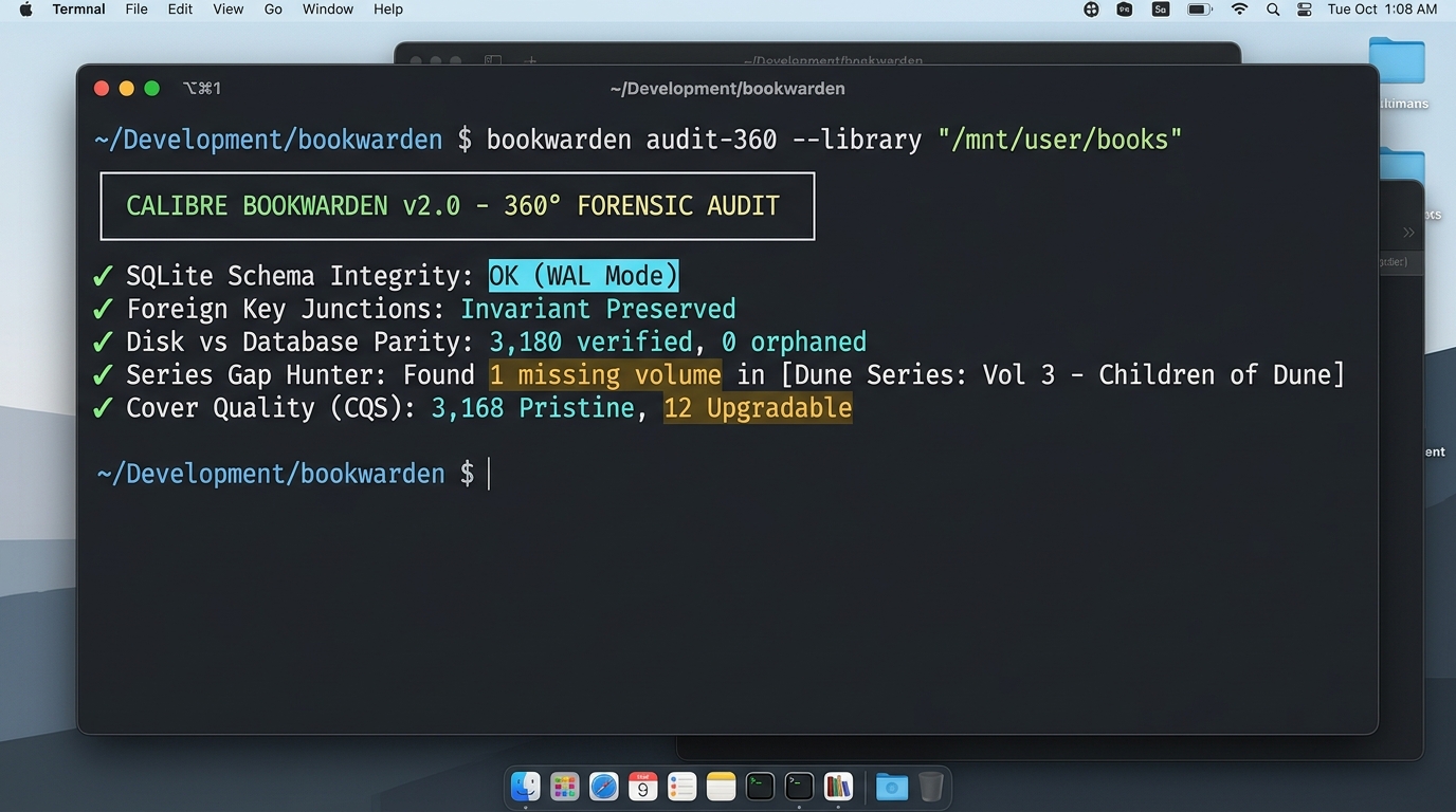 Calibre Bookwarden 360° Terminal Audit