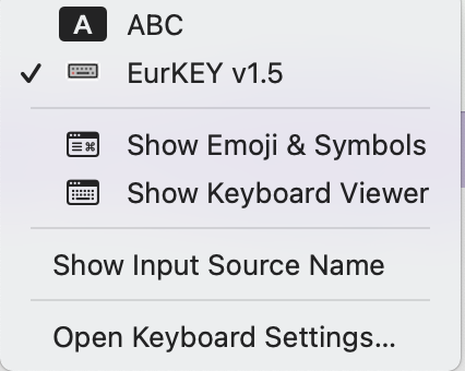 EurKEY Next keyboard layout screenshot