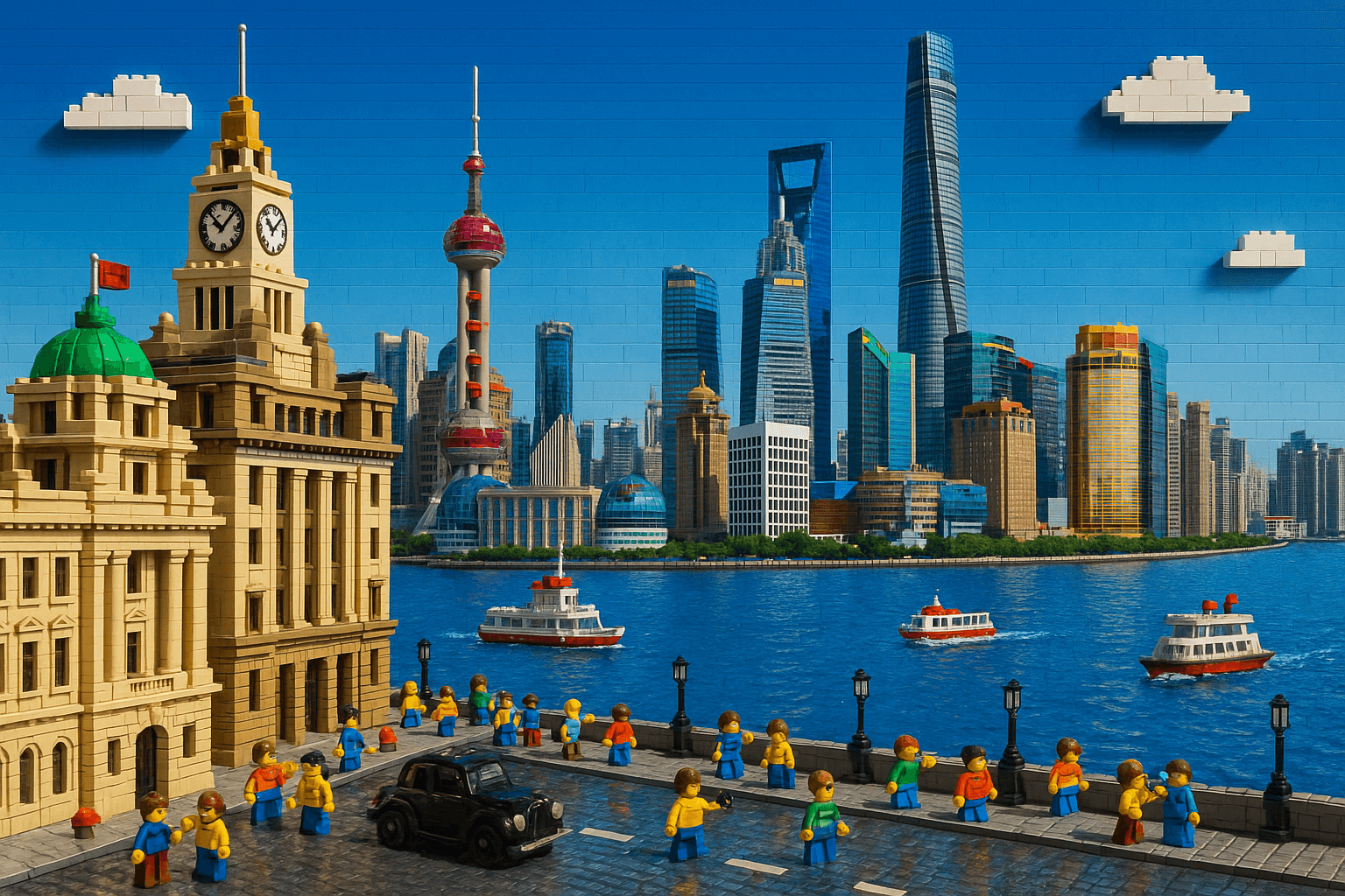 LEGO-Style Cityscape / District Poster