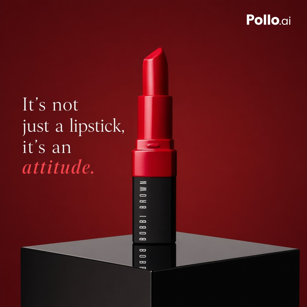 Luxury Red Lipstick Ad Poster
