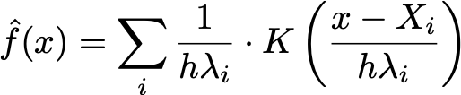 kernel density formula