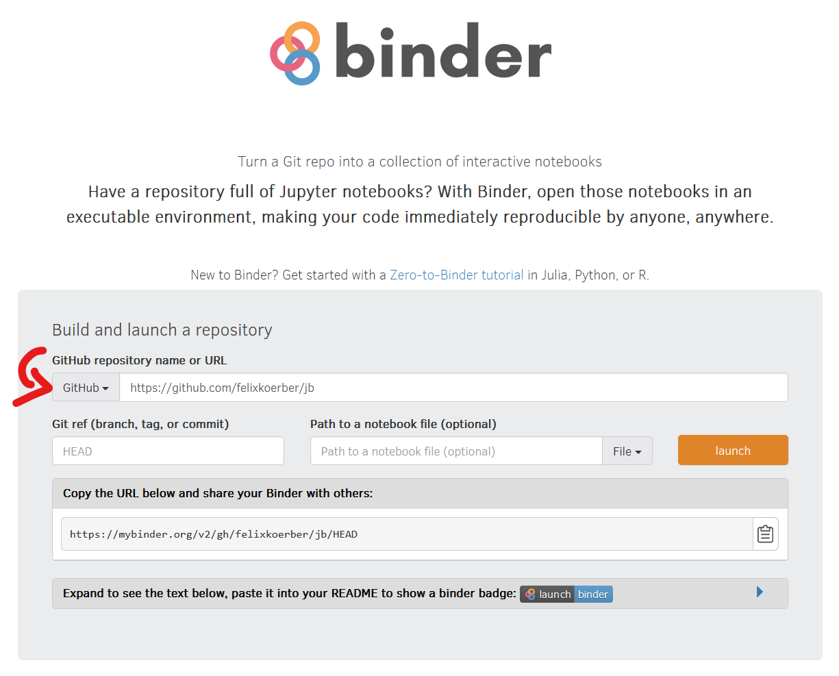 MyBinder Set-Up