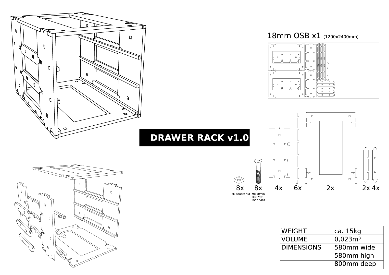 Rack assembly drawing