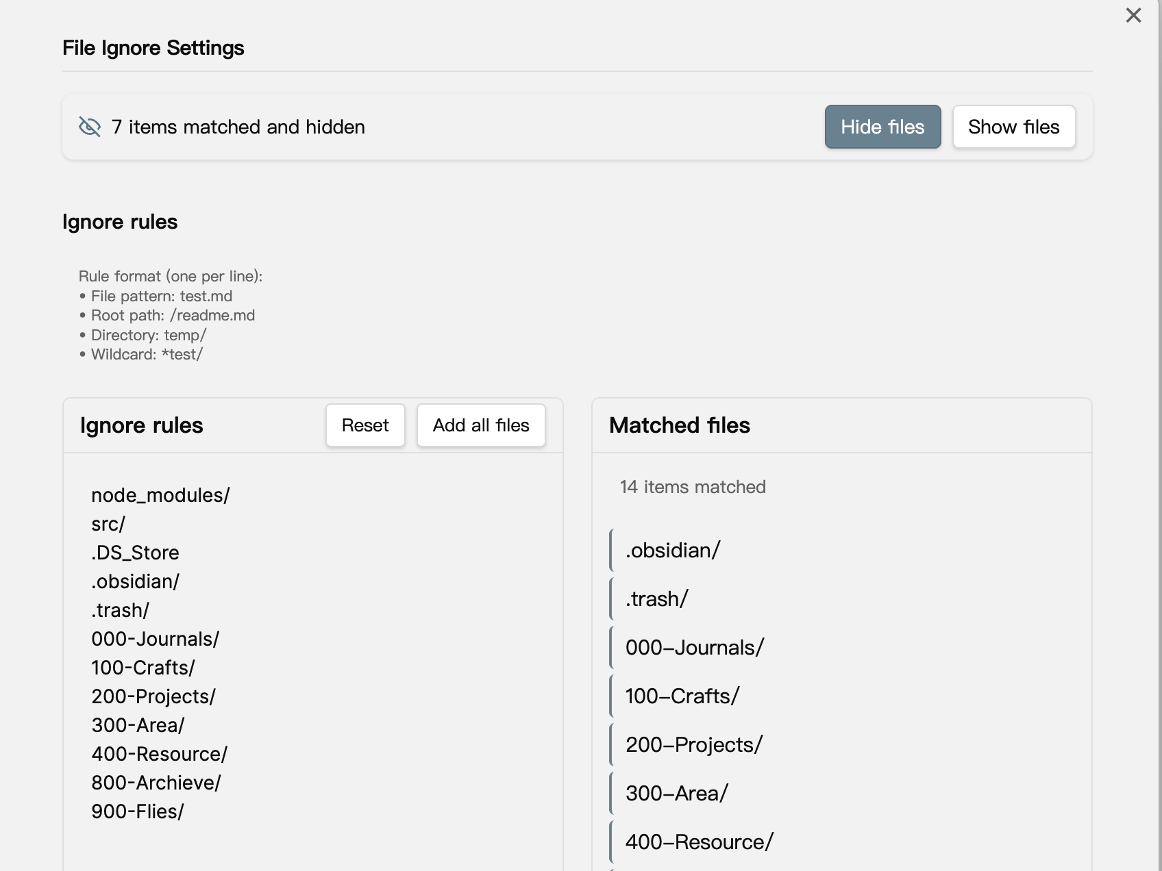 Settings Page