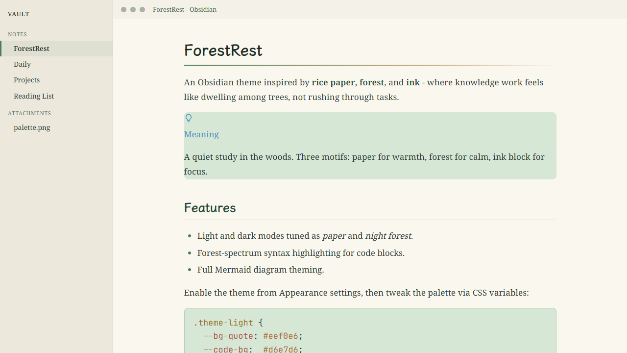 ForestRest screenshot