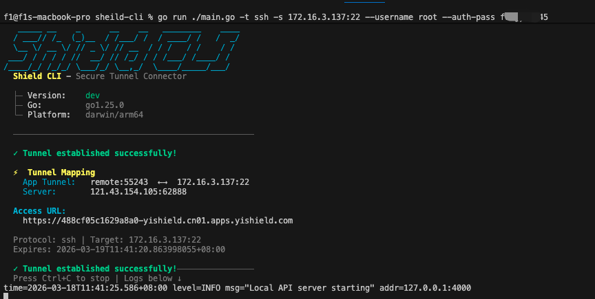 Shield CLI Terminal