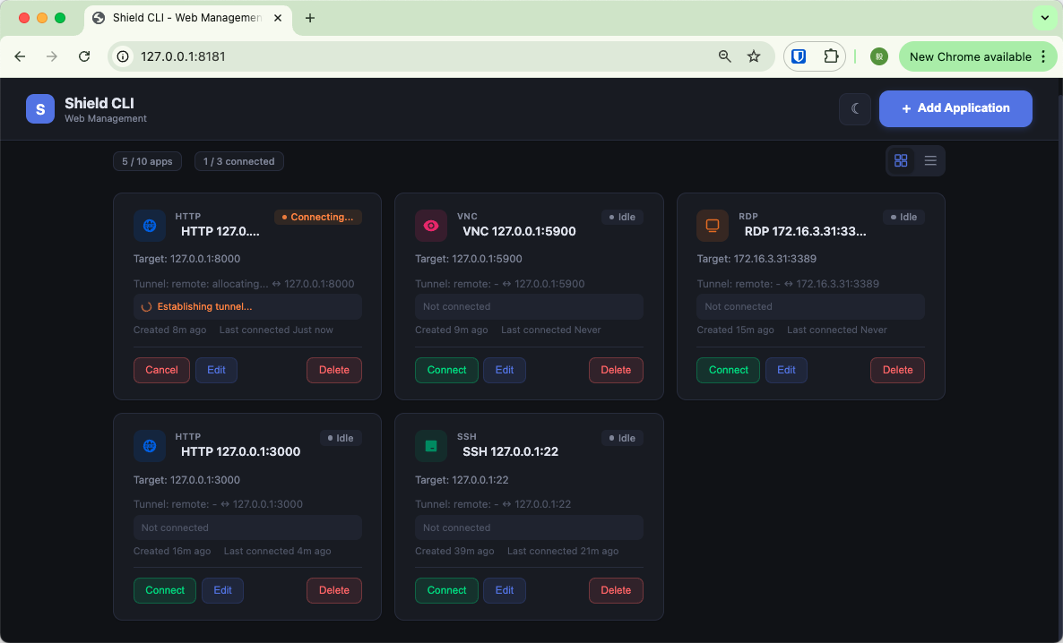 Web UI Dashboard