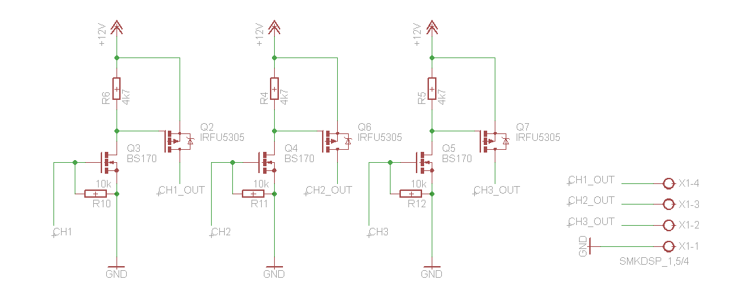 Circuit for common cathodes