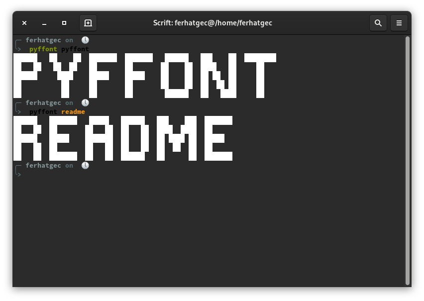 PyFFont, README sst!