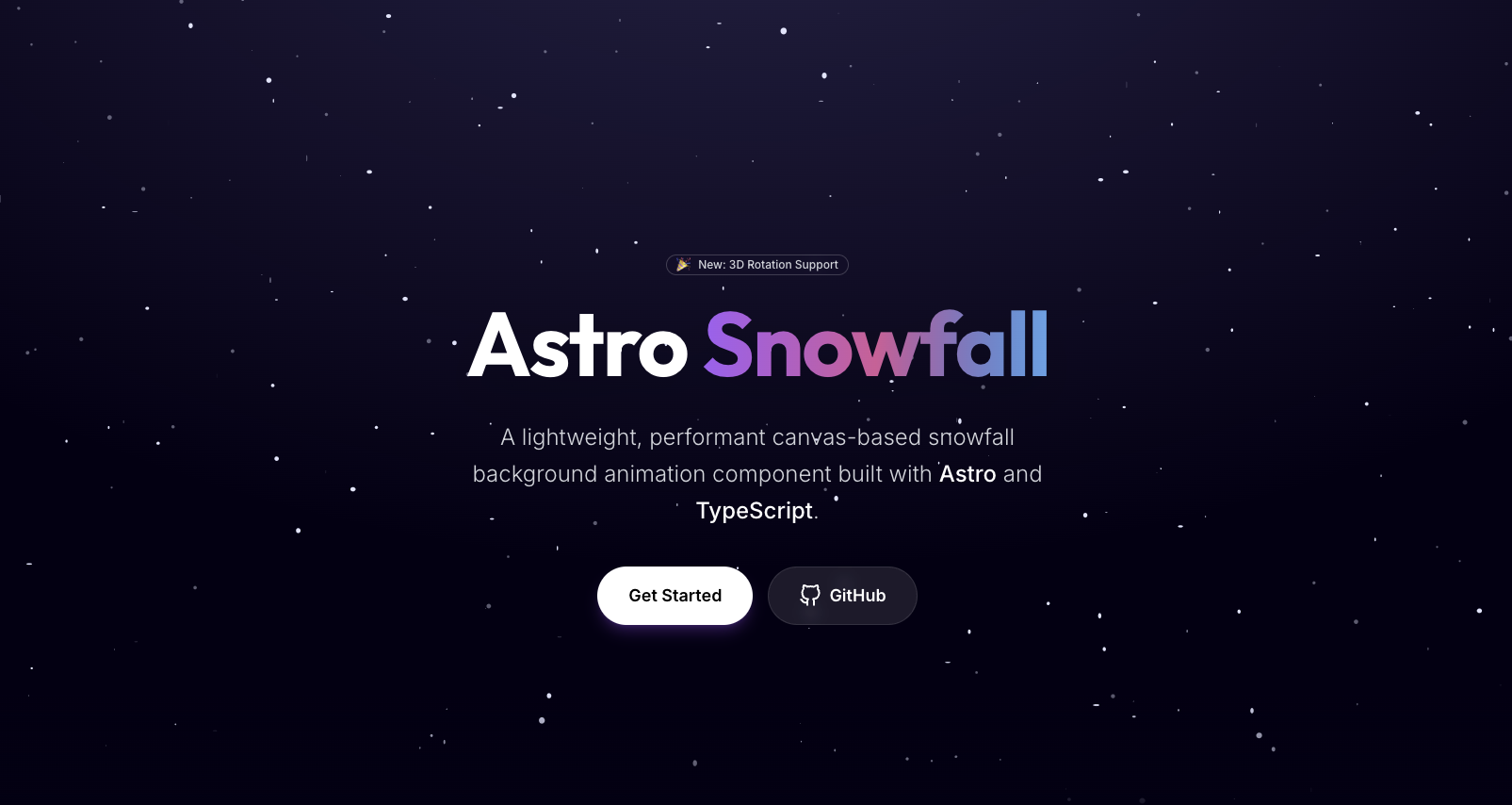 Astro Snowfall Demo