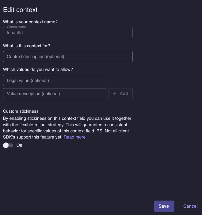 Create new new context field