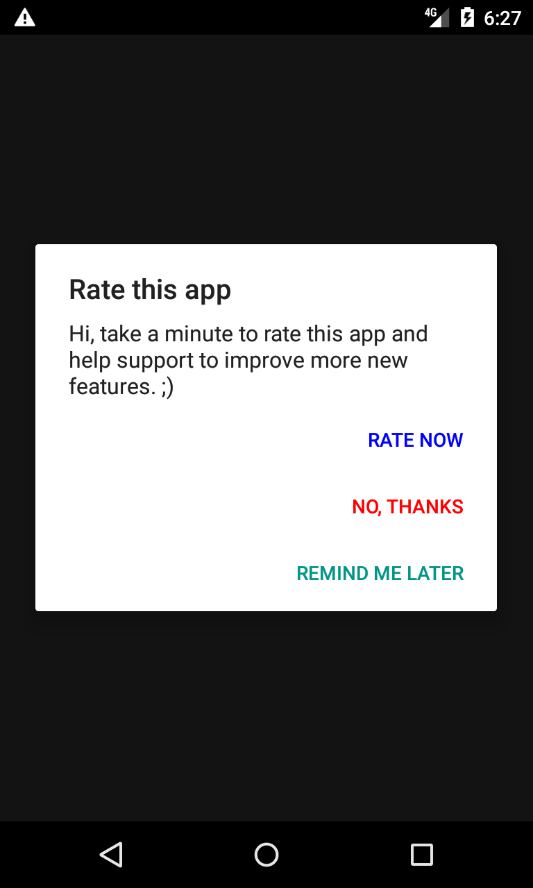 easy rating dialog