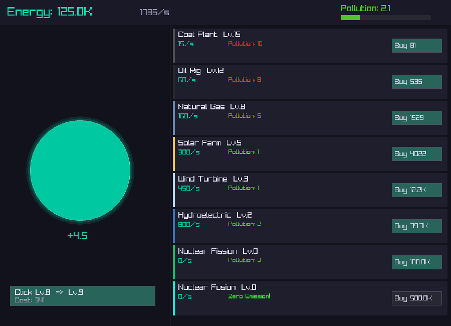 Energy Clicker screenshot