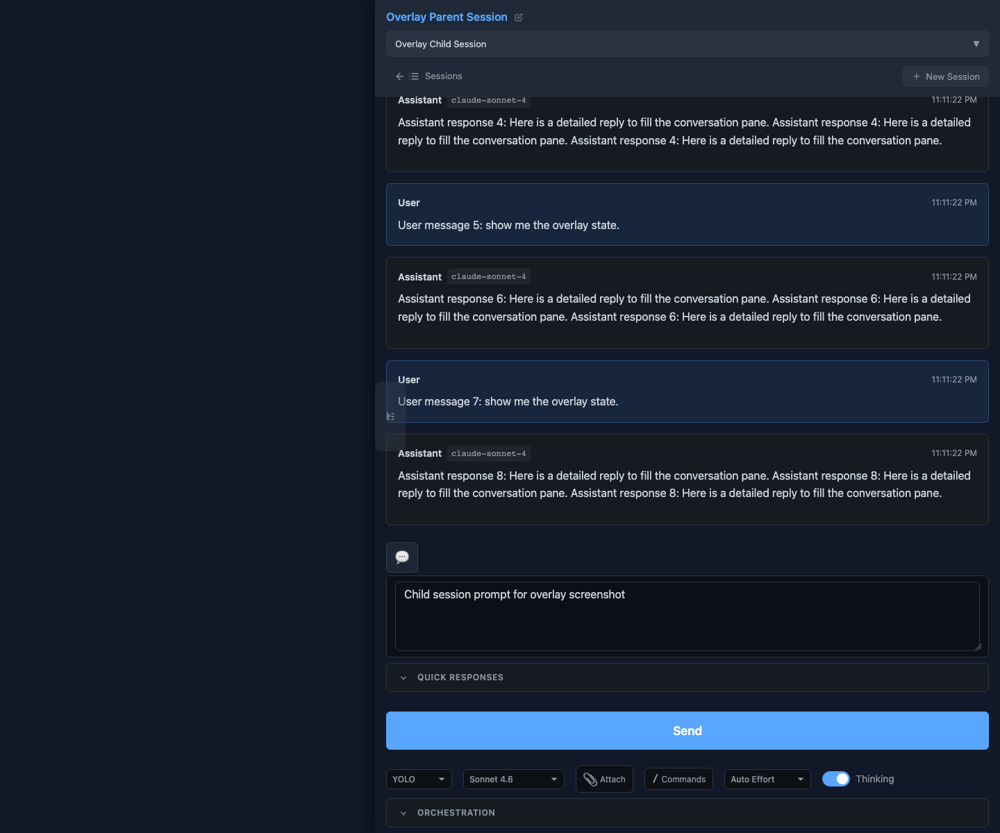 Session chat overlay