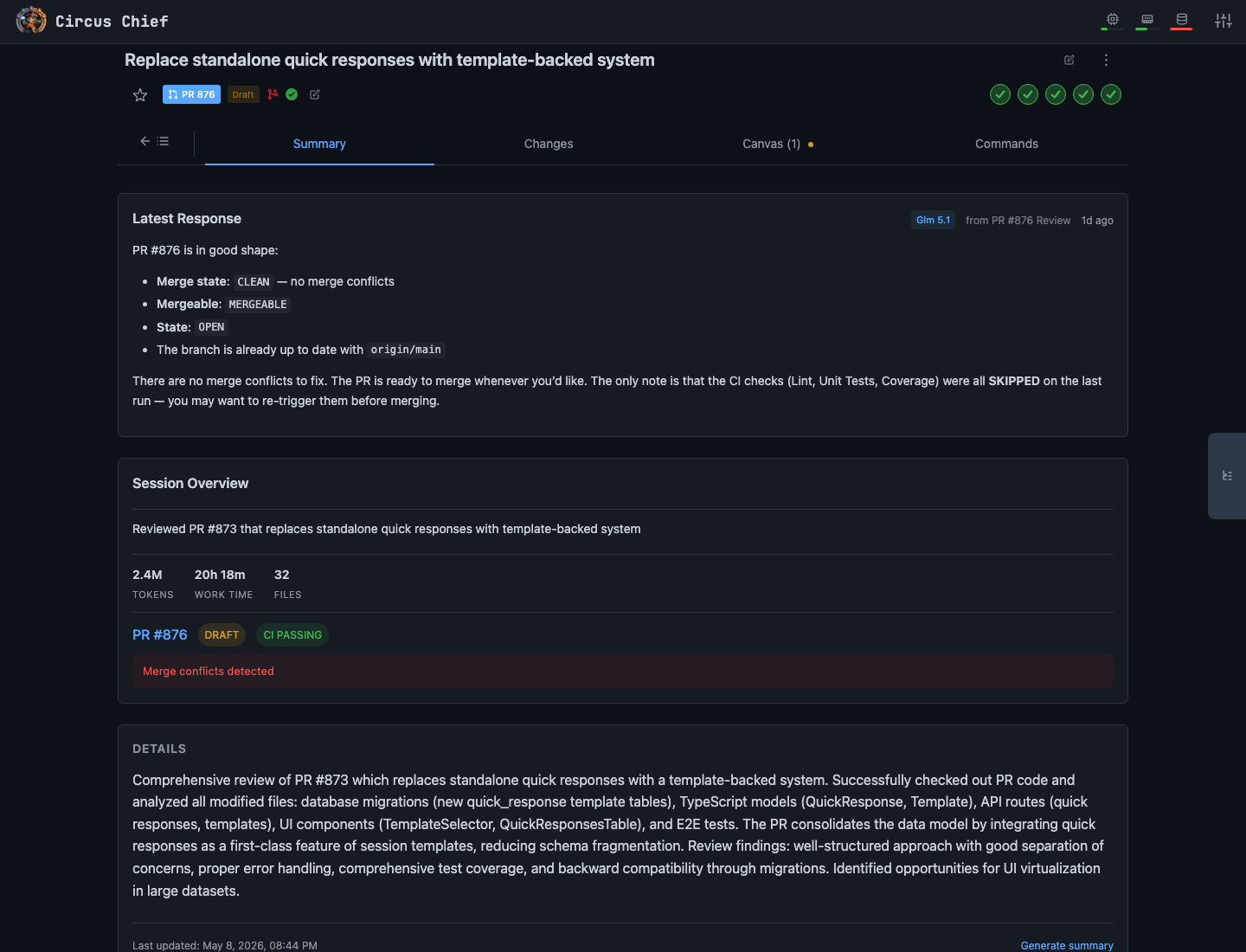 Auto-linked GitHub PRs