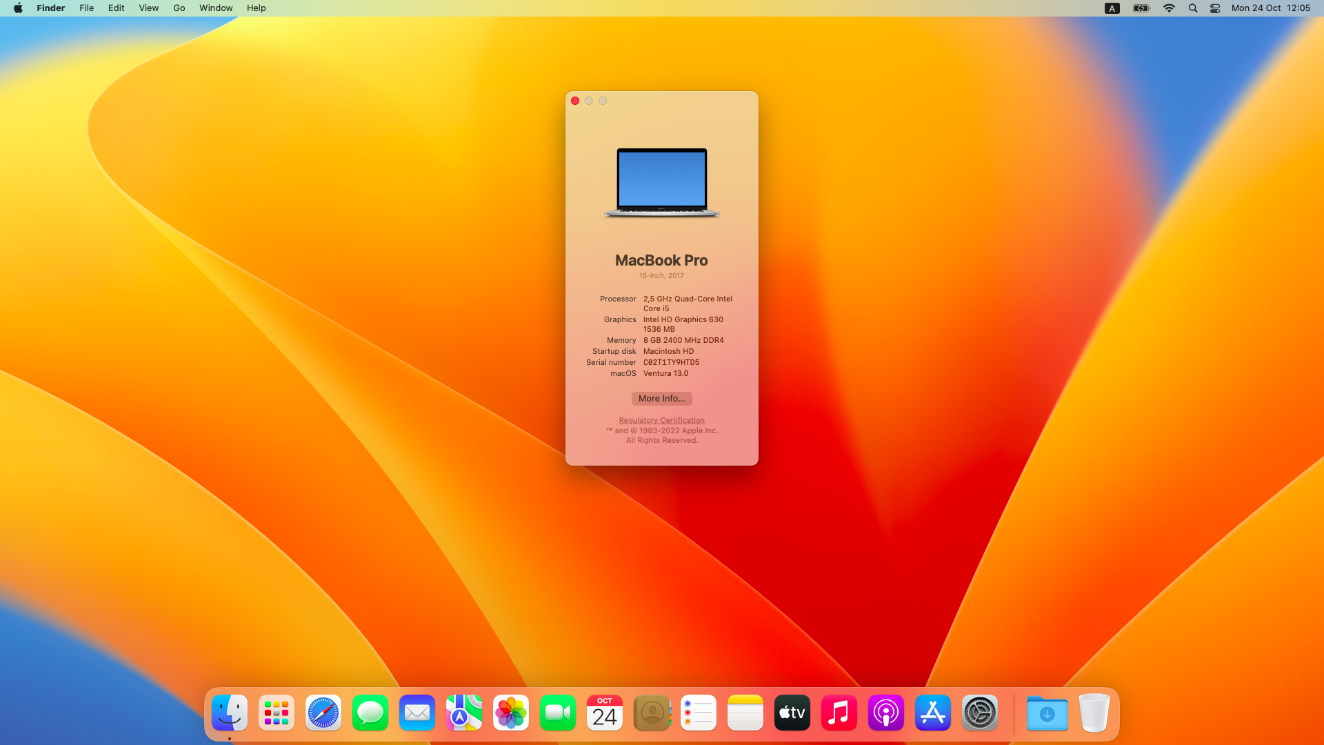 macOS Ventura 13.0 Screenshot