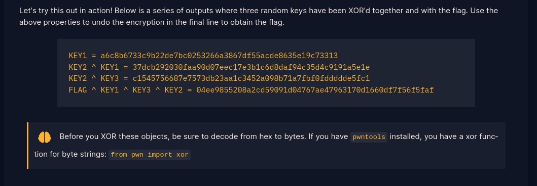 XOR Properties