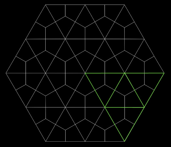 Hexagon graph with 1 ring and no removed edges