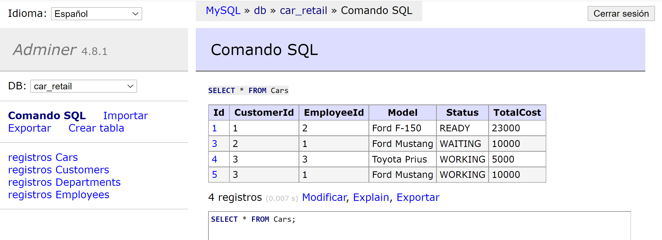 database - sql commands!! 😃💻 https: a... GitHub - ffraile/database_tutorials