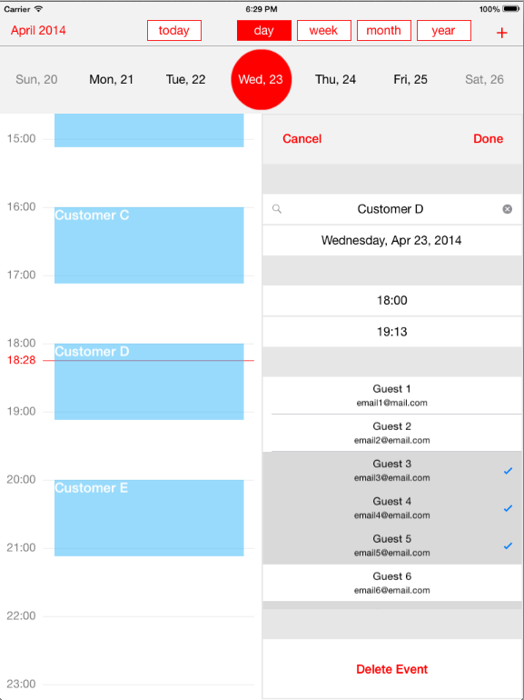 Daily Calendar for iOS