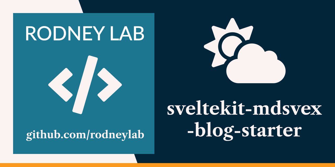 Rodney Lab sveltekit-blog-mdx Github banner