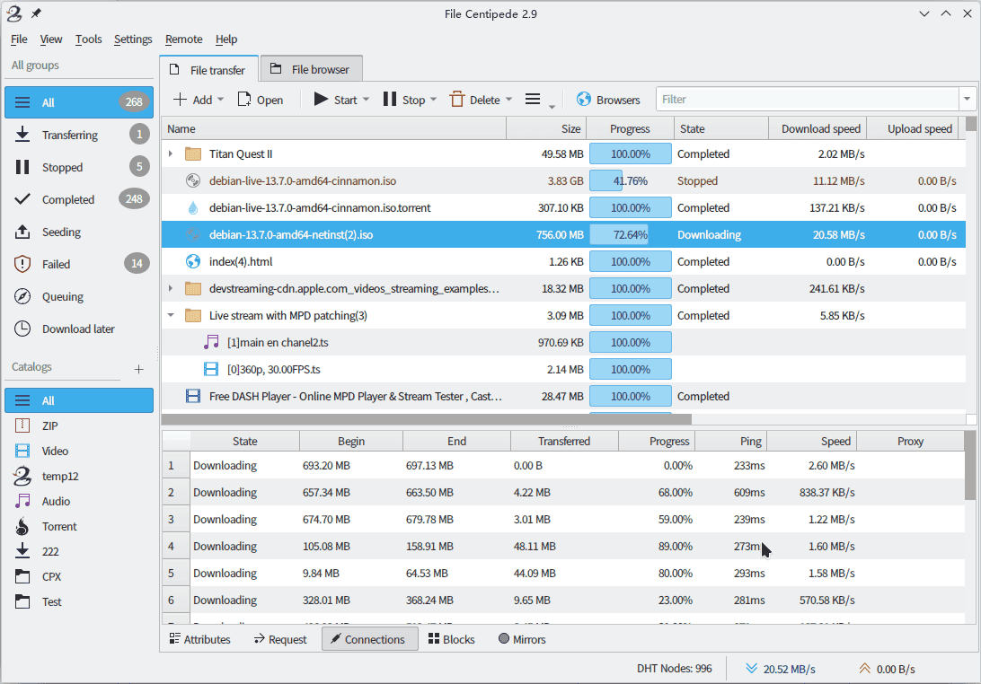File Centipede Main Interface