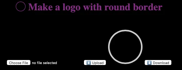 make a logo with round border