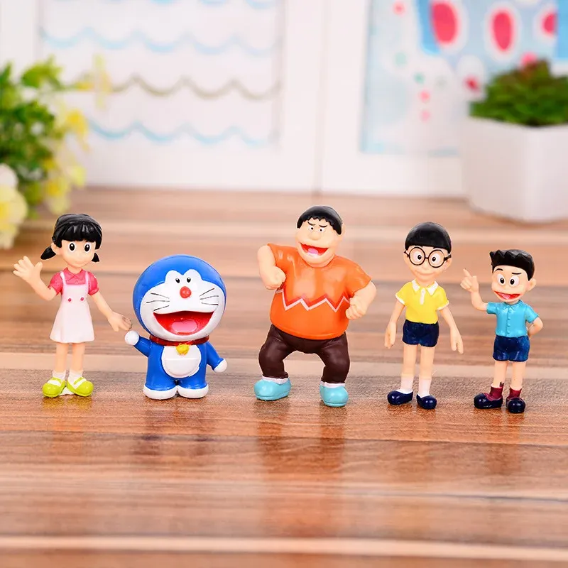 Product image - c1002 Cute Dorae - 5Pcs/Lot - 5Cm -  Creative Micro Garden Landscape Decoration Doll  Family Portrait Pvc