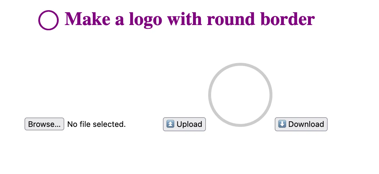 make a logo with round border