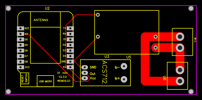 PCB Monitor Consumo Eletrico IOT