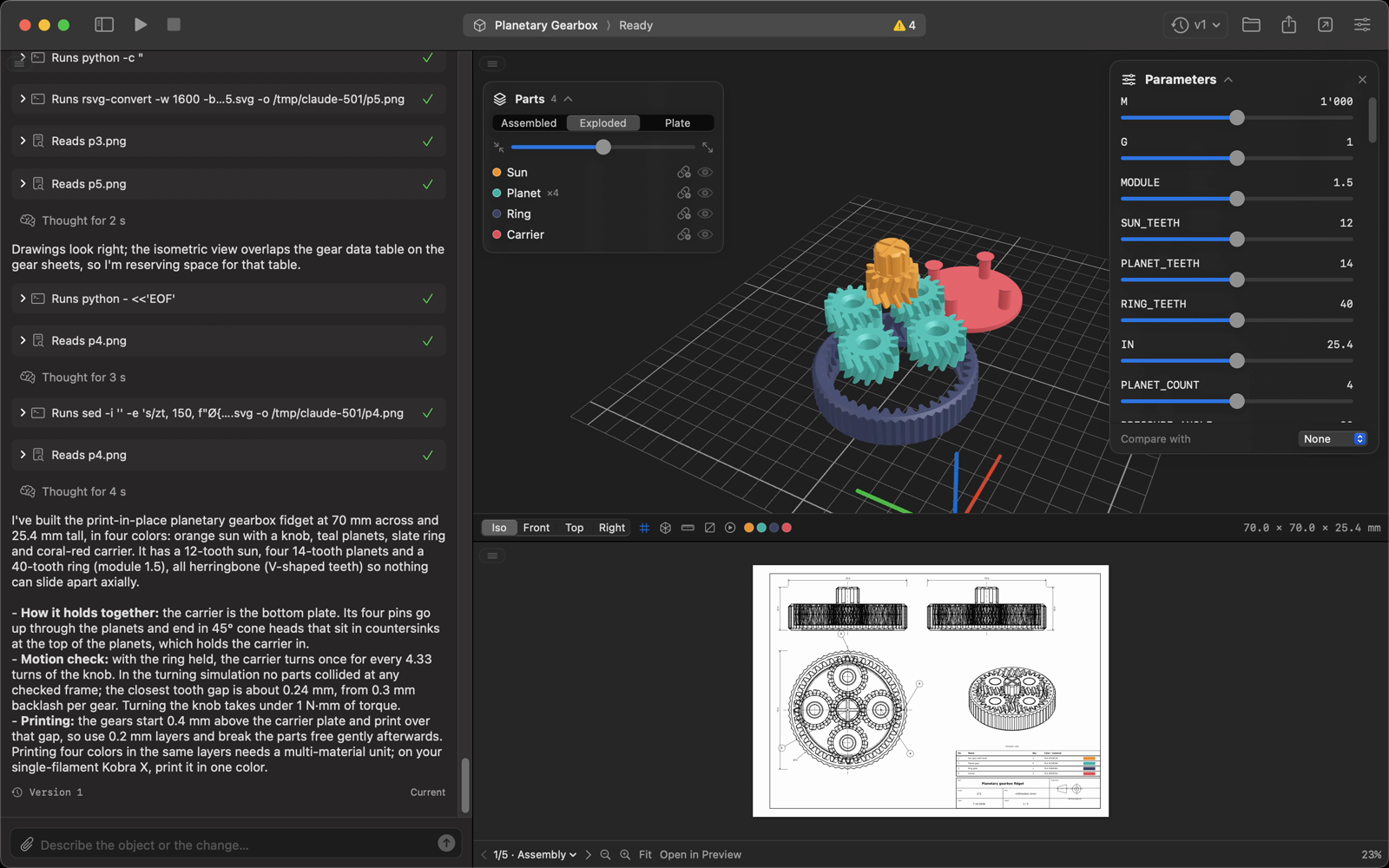 Generated gearbox