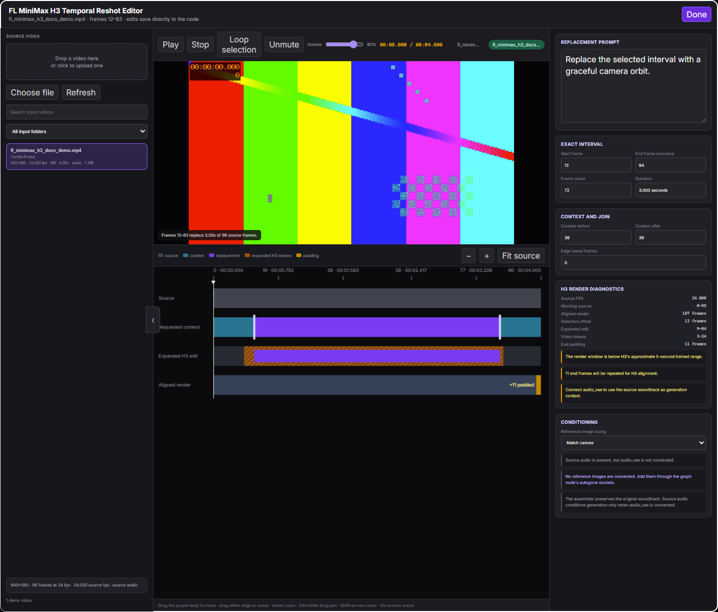 FL MiniMax H3 Temporal Reshot Editor