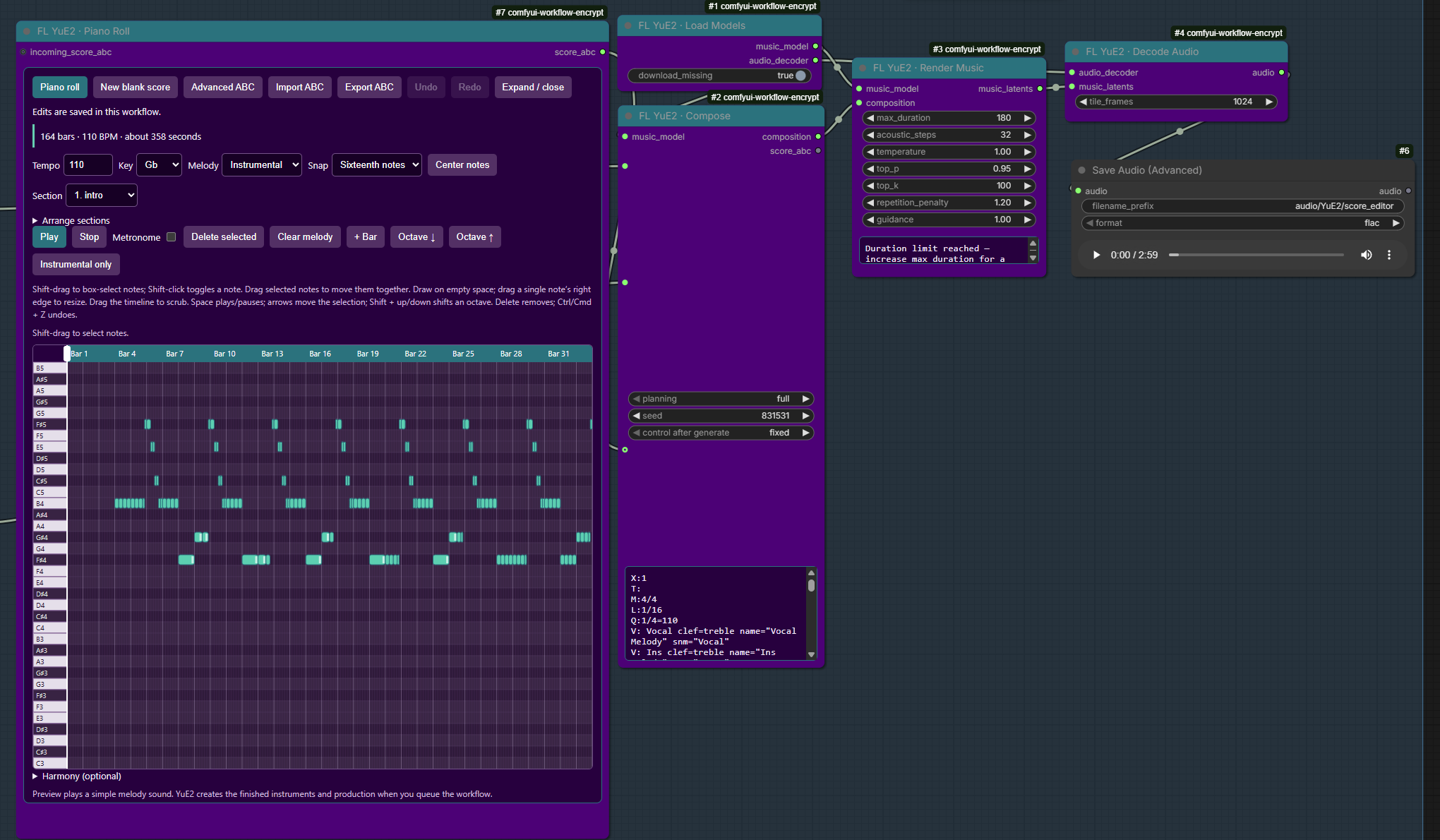 YuE2 inference workflow in ComfyUI