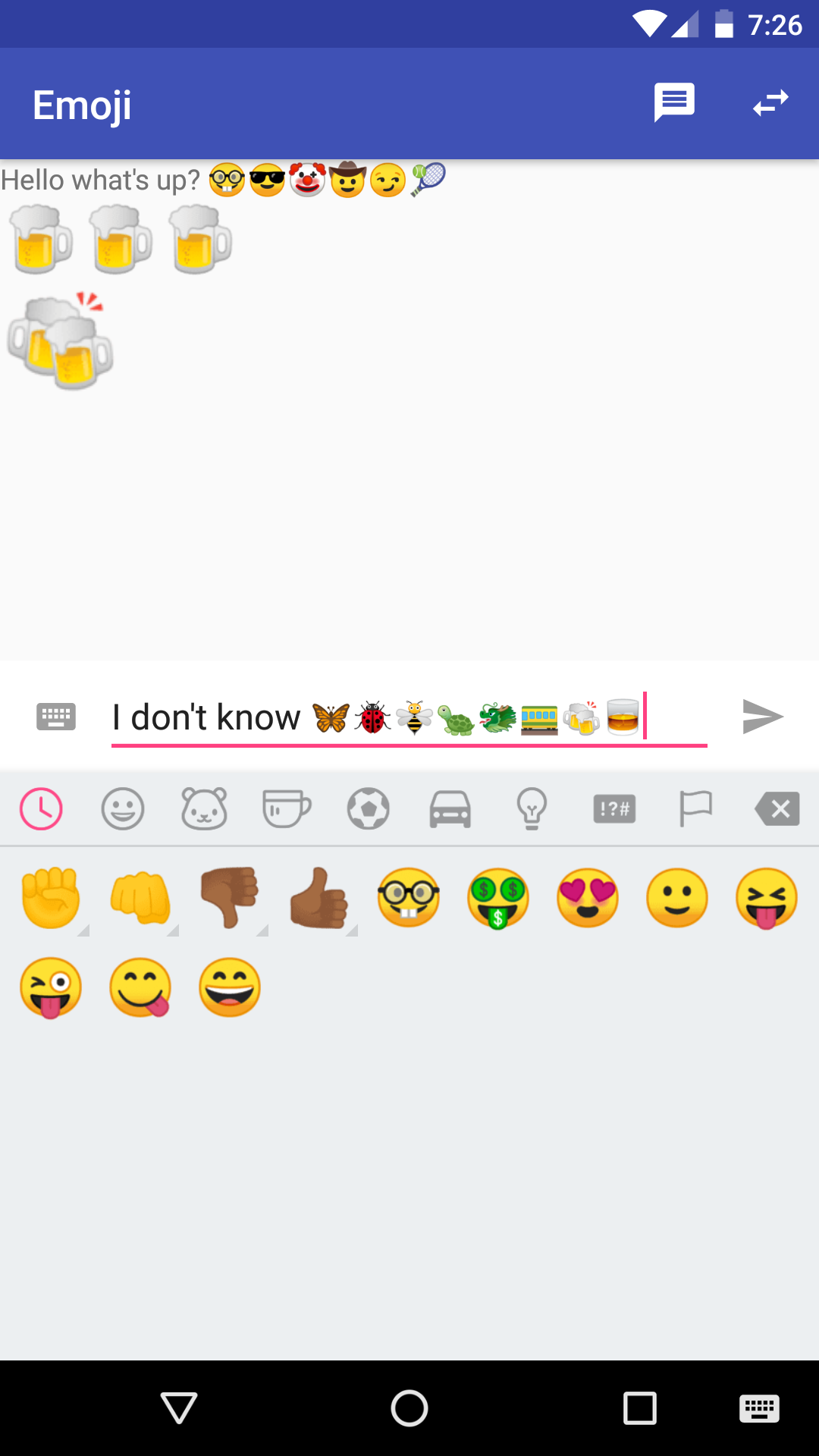 Recent Emojis