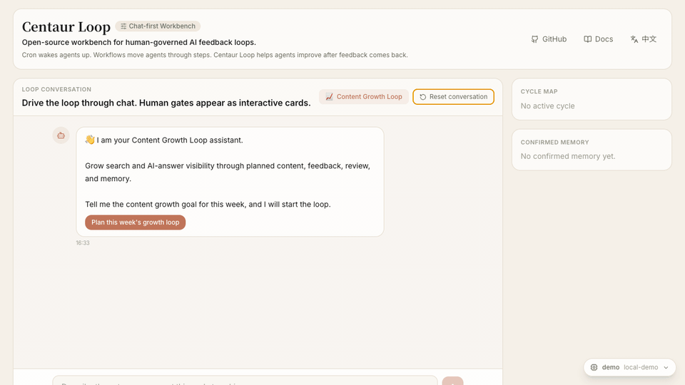 Centaur Loop content growth loop demo