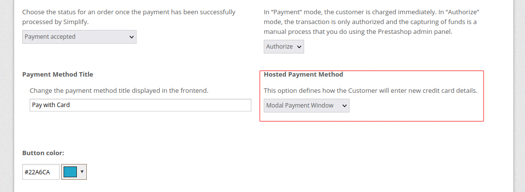 Modal Payment Window