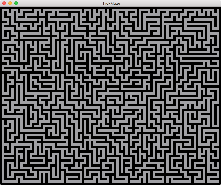 Thick maze example