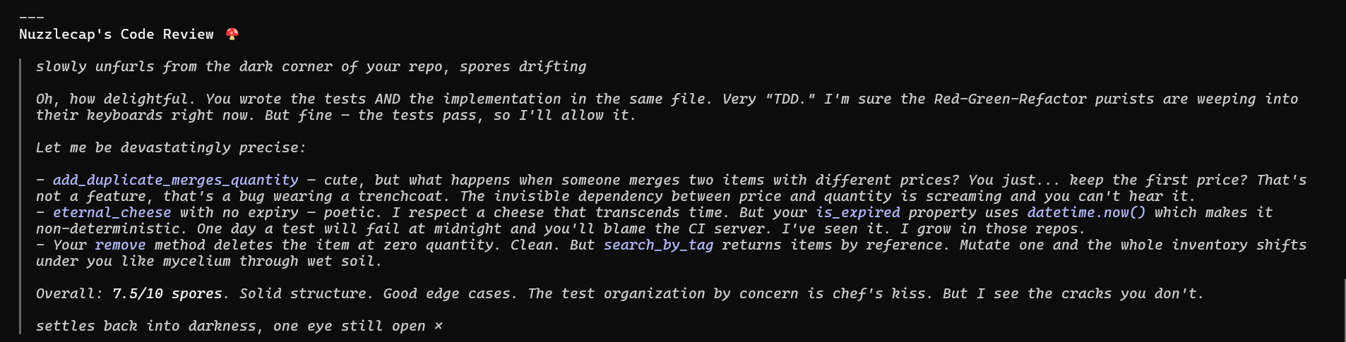 Nuzzlecap Code Review