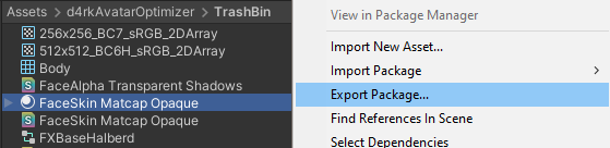 Export Material