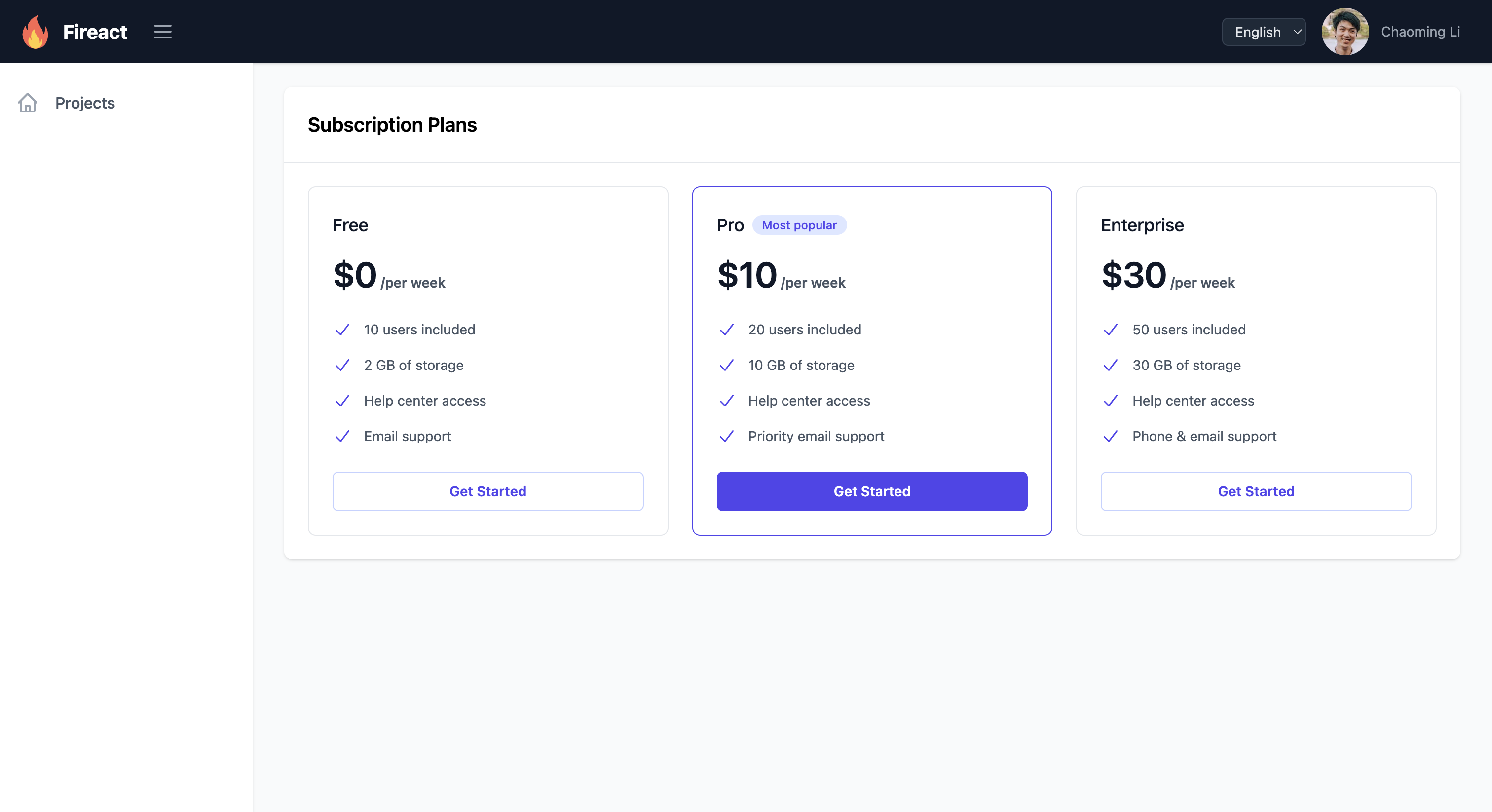 SaaS Demo