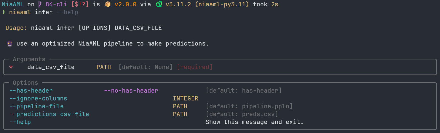 niaaml infer help