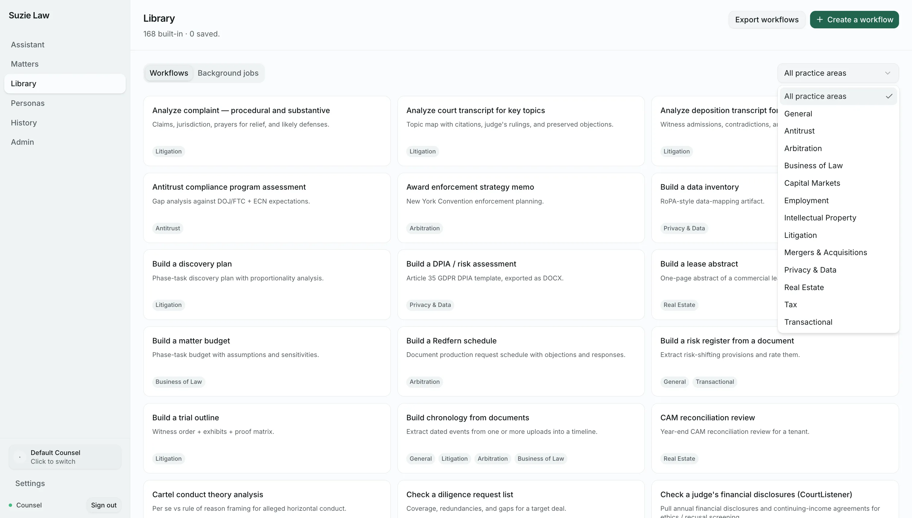 Workflow library