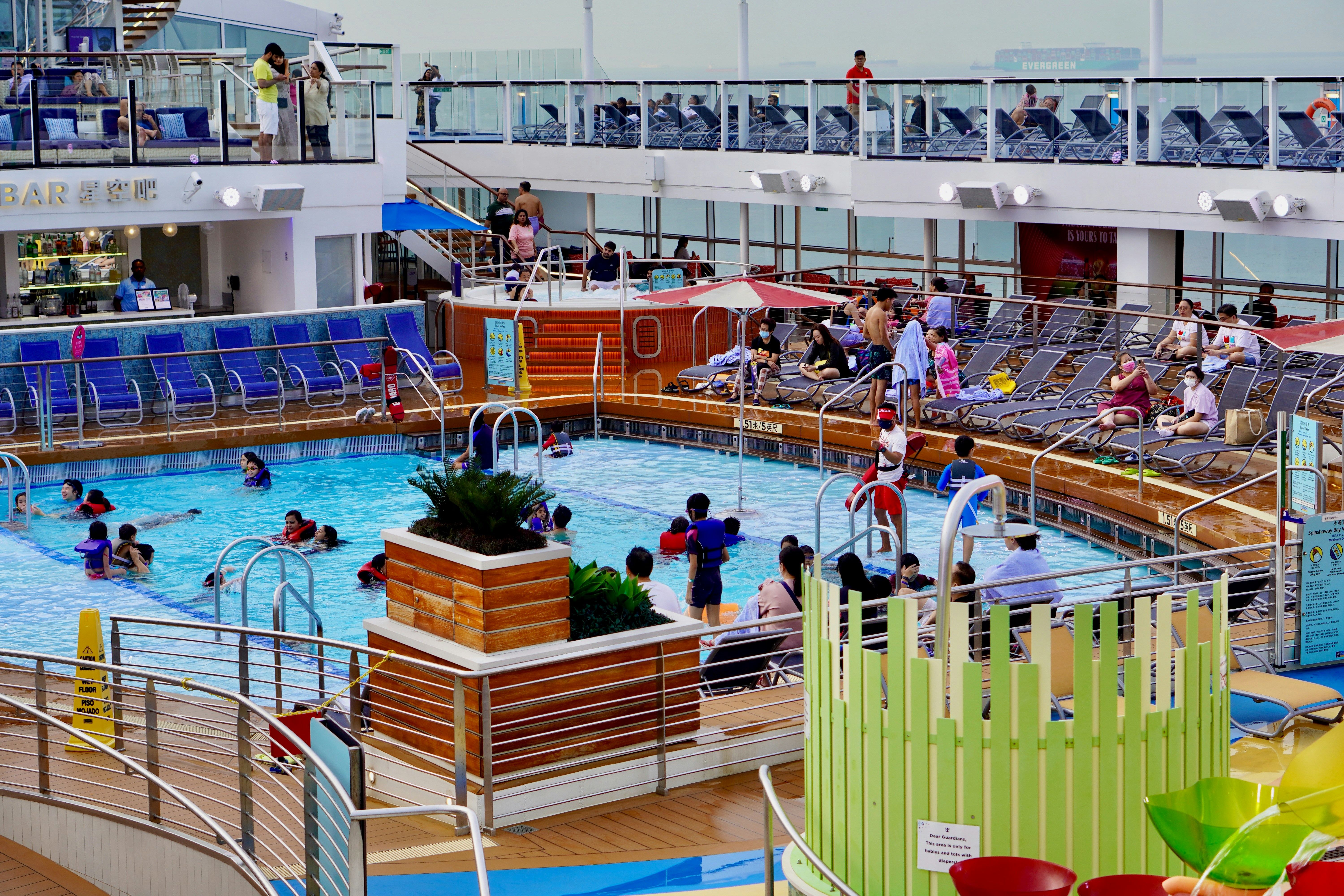 Family on a Cruise Pool Deck