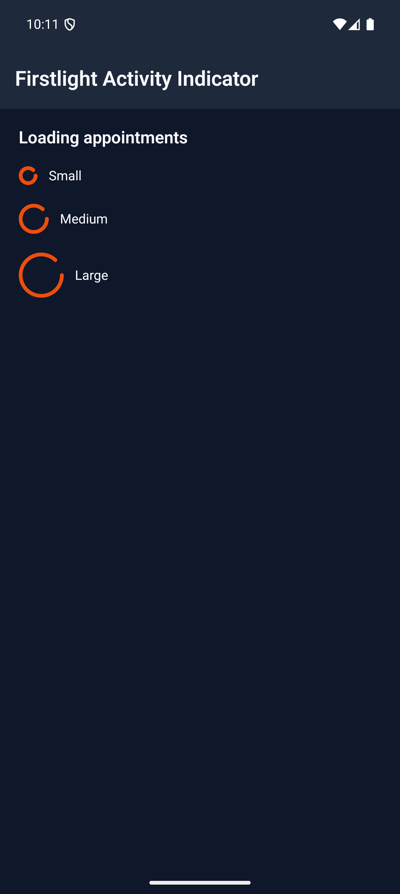 Activity Indicator on Android in dark mode