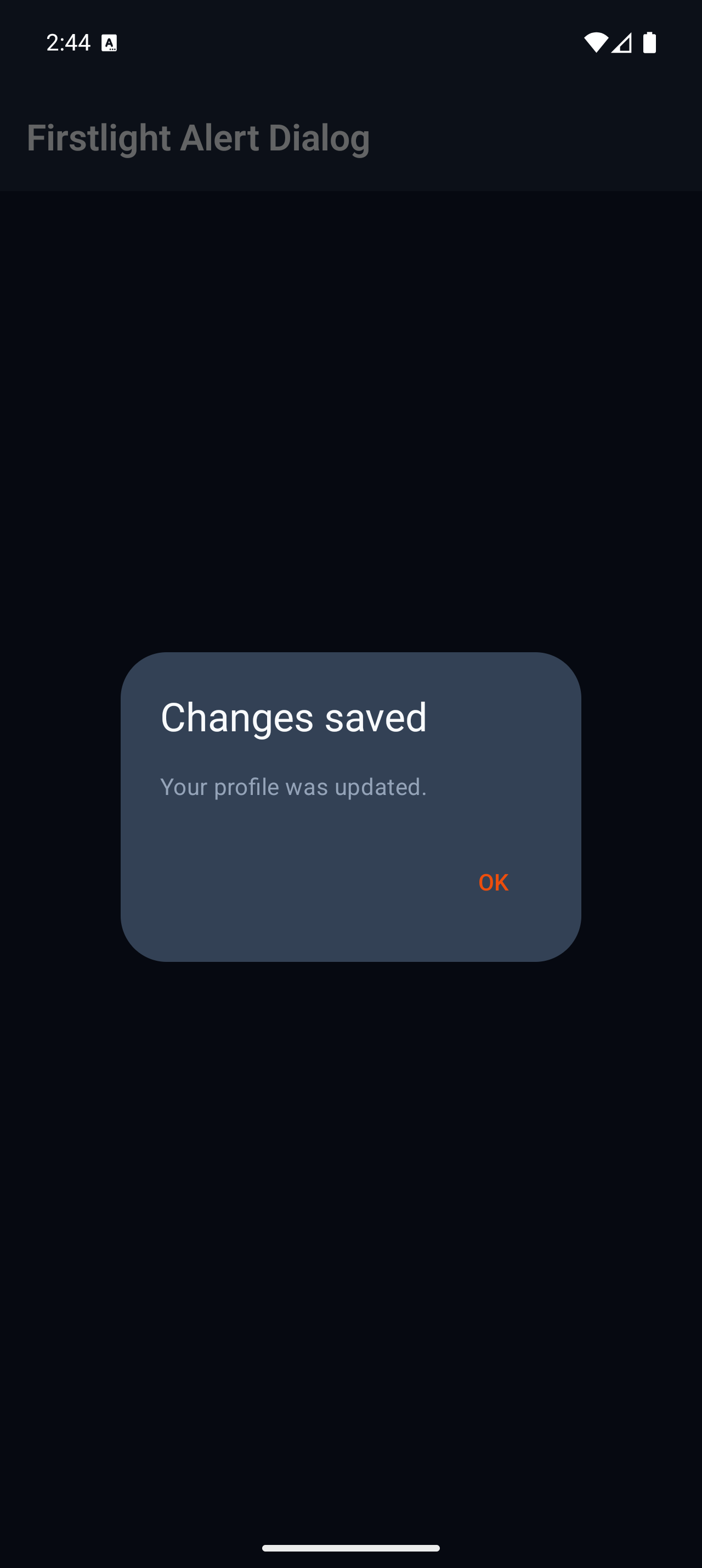 Alert Dialog on Android in dark mode
