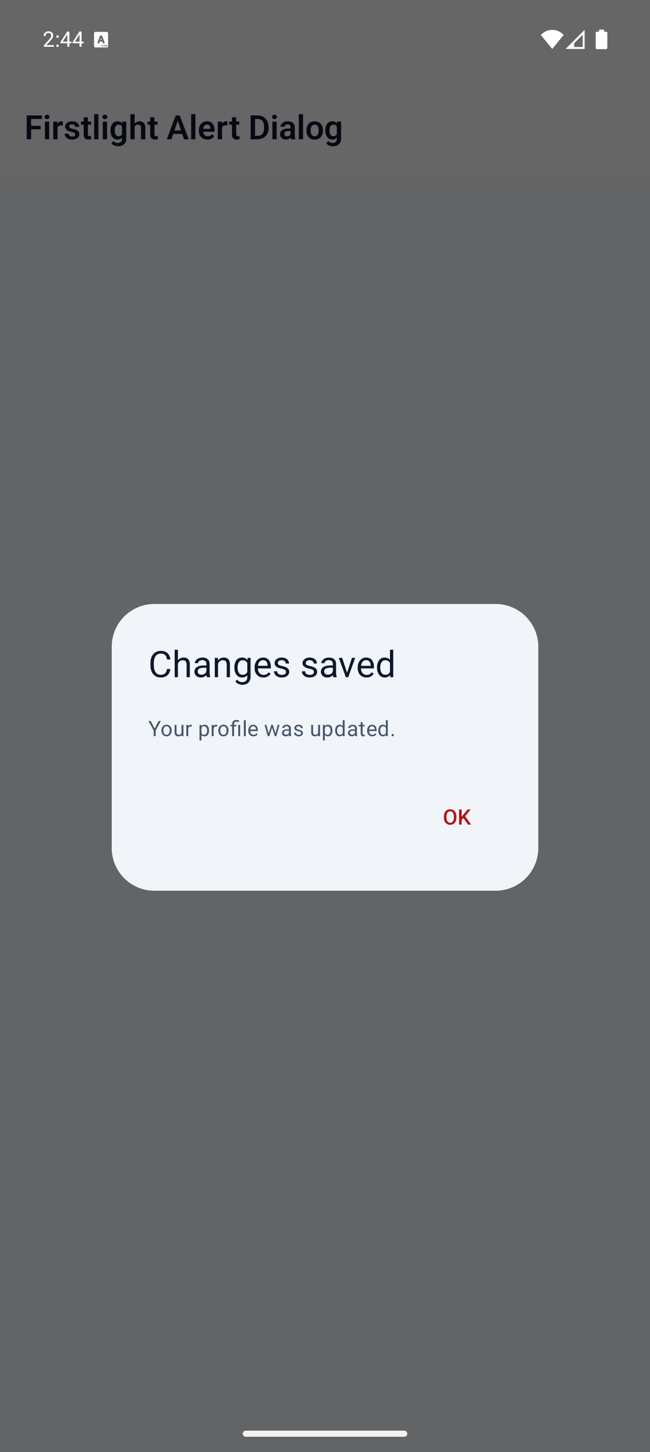Alert Dialog on Android in light mode