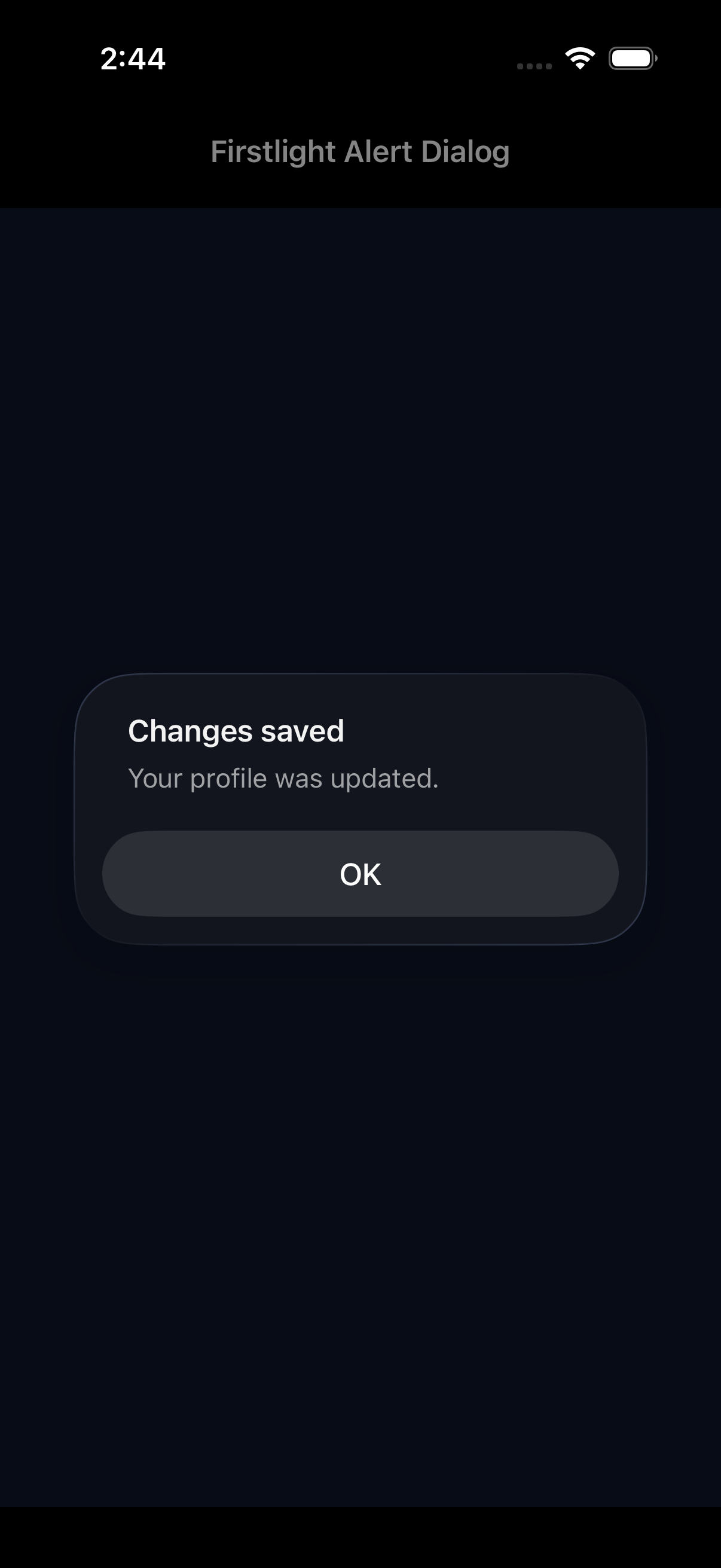 Alert Dialog on iOS in dark mode