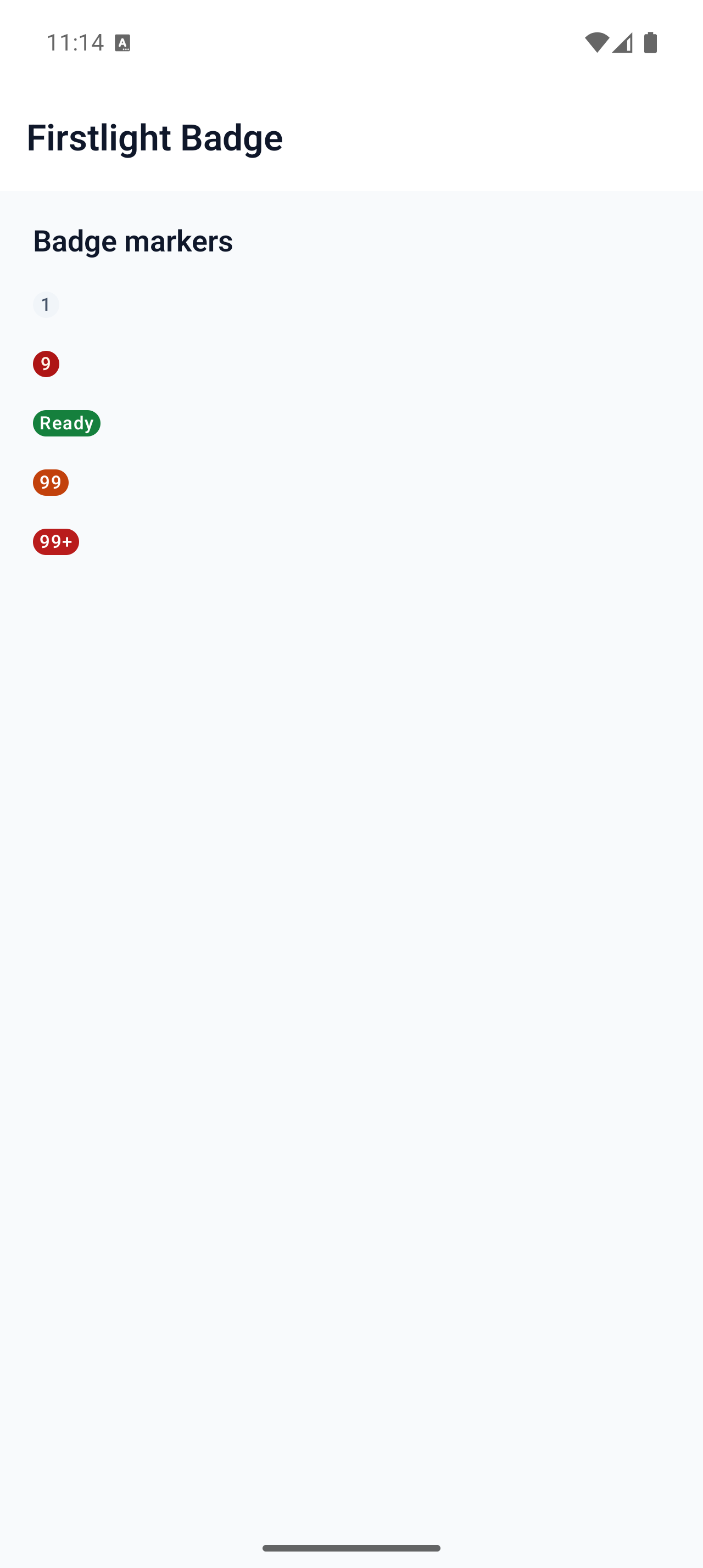 Badge on Android in light mode